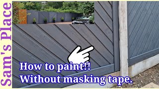 How to paint concrete gravel boards| Concrete Posts without masking tape