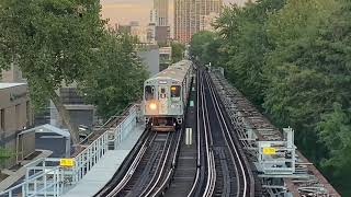 CTA Brown & Purple Line Action @ North Ave Curve