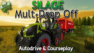 Using Autodrive and Courseplay to gather Silage using a Forage Wagon Farming Simulator 22 - Tutorial