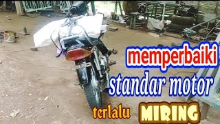 sepele...!!!, begini trik bengkel menyiasati standar samping motor yg miring.|| #welding #triks