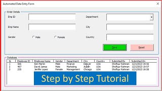 Fully Automated Data Entry User Form in Excel - Step By Step Tutorial | FIN-Ed