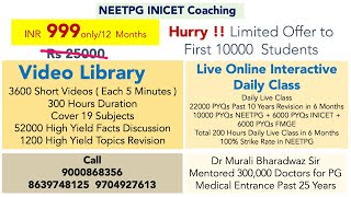 Day 8 --- 22000 PYQs in 150 hours Revision NEETPG FMGE INICET WhatsApp 9000868356