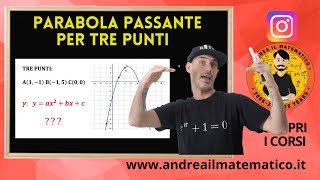 PARABOLA PASSANTE PER TRE PUNTI (2) - ESERCIZI DI  GEOMETRIA CARTESIANA