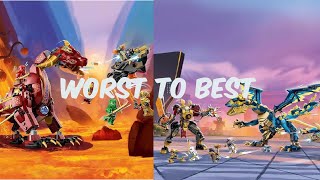 Ranking All of the Ninjago Dragons Rising Sets (Worst to Best)