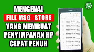 cara mengembalikan memori ponsel penuh, Hapus Saja File Msgstore