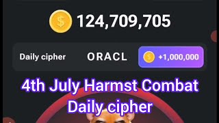 4th July Harmst Combat Daily cipher To Unlock 1Million Of Harmst Tokens