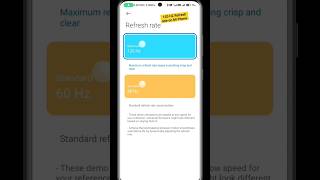 120Hz refresh Rate on kaise kare Mi phone 2024