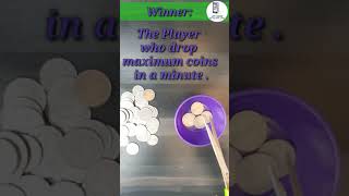 One Minute Game Using Coins & Scissors | Coin Games