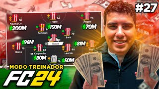 MONTEI um time de BILHÕES pra PREMIER LEAGUE! MODO CARREIRA TREINADOR EA FC 24