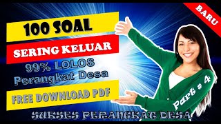 100 SOAL TES PERANGKAT DESA 2023/2024 - FREE PDF DOWNLOAD SOAL UJIAN PERANGKAT DESA - 100% LOLOS