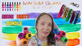 Madam Glam Gel Polish Review Neon Unity  Bundle