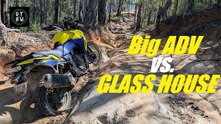 Tackling Glass House on my Big Adventure Bike | Single Track & TOUGH Hills | Suzuki 800DE