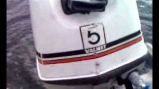 Terhi Valmet 5hp ´73 outboard running and driving