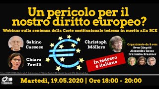 Webinario italo-tedesco: Un pericolo per il nostro diritto europeo? #WeAreInThisTogether