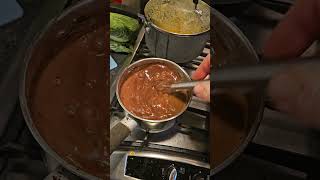 Chilli-chocolate gelato prep for Ninja Creami