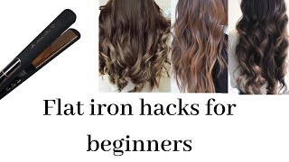 HOW TO CURL HAIR WITH A FLAT IRON FOR BEGINNERS HACKS  FOR ALL AGES & LENGTHS