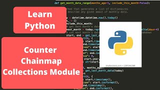 Python Counter and Chainmap modules: Python programming for beginners