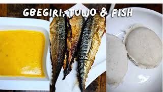 BEANS SOUP WITH RICE FUFU + GRILLED MACKEREL | GBEGIRI & TUWO - OFADA RICE | LAWYER - CHEF