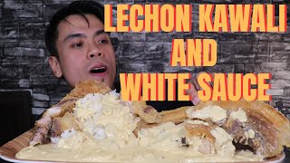 LECHON KAWALI AND WHITE SAUCE MUKBANG