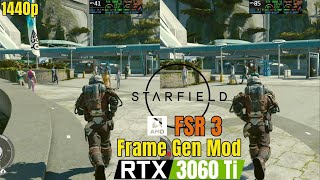 Starfield FSR 3 Frame Generation Mod on Nvidia RTX 3060 Ti | 1440p Performance test