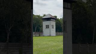 NAZI GUARD TOWERS AT DACHAU CONCENTRATION CAMP MEMORIAL VISIT