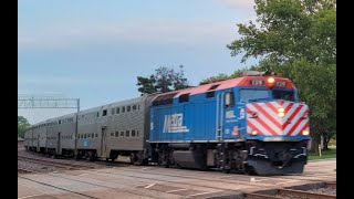 Metra train meet in West Chicago