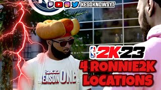 WHERE IS RONNIE 2K 😱 ALL 4 RONNIE2K LOCATIONS TO UNLOCK REBIRTH ON NBA 2K23 !