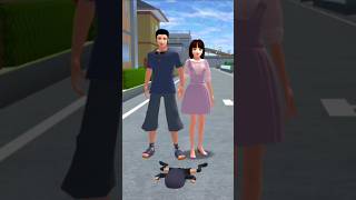 Mama papa sedang mengendarai sepeda😭😢#shorts #sakuraschoolsimulator #shortsvideo #sakura #viral