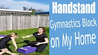 Handstand on My Home Gymnastics Block