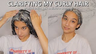 Clarifying My Moisture Overload + Product Build Up Curly Hair