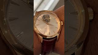 Carl F.B. Tourbillon in Y-Gold! This brand has marks. Definitely a sleeper brand worth the look.