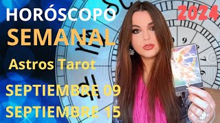 🧿 HORÓSCOPO SEMANAL DEL 9 al 15 de Septiembre 2024 | LUNA - ASTROS + TAROT | Que Dicen Los Signos