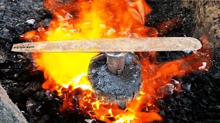 Handmade Forging-- Making A Sharp knife From An Old Chainsaw /Knife Making