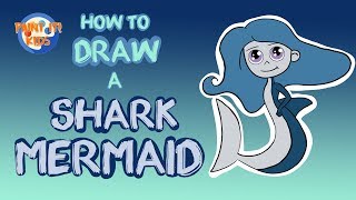 Drawing for kids - How to Draw A Shark Mermaid - MerMay 2019 - Art for kids - How to draw mermaids