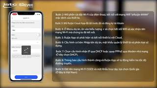 Hướng dẫn cấu hình Mesh Wifi Reyee