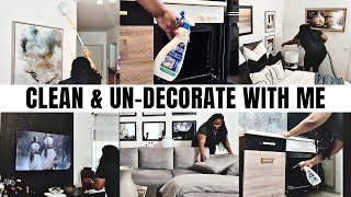 SUNDAY RESET | CLEAN & UNDECORATE WITH ME | DEEP CLEANING BEFORE CHRISTMAS DECORATING