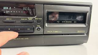 Technics RS-TR180 Stereo Cassette Dual Deck Player Recorder #3106 | For Parts