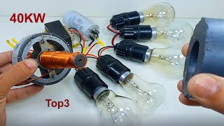 How to make top free electricity 220V energy generator at Home