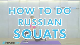 How to do Russian Split Squats - Go to www.InstructorLive.com for full length workouts