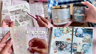 💕❄️Let’s have some winter themed journaling | candle haul & stickers & more❄️💕