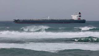 The tanker CSK Valiant inbound at Port Phillip Heads.