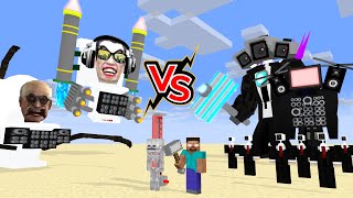 Monster School: ALL SKIBIDI ROCKET TOILET VS TITAN CAMERA HEAD & TITAN SPEAKER - Minecraft Animation