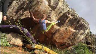 Reversing Smiley 7B, Rocklands Bouldering