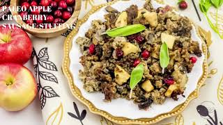 Paleo Apple Cranberry Sausage Stuffing