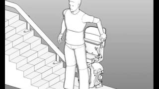 Handicare Stairlifts: Powered Footrest for Freecurve Stair Lift