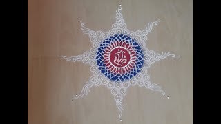 Easy Ganesha chaturthi Rangoli design by SNEHA JADHAV || Sankashta chaturthi rangoli