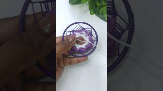 Mini Dreamcatcher Keychain💜💜 #diy #artandcraft #trending #youtubeshorts