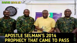 Apostle Joshua SELMAN's 2014 PROPHECY that came to pass