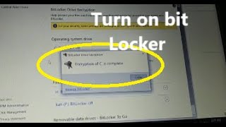 how to turn on bit locker for windows 11, 10 system disk, C drive