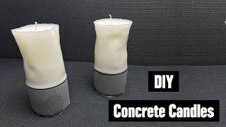 DIY Concrete Candle